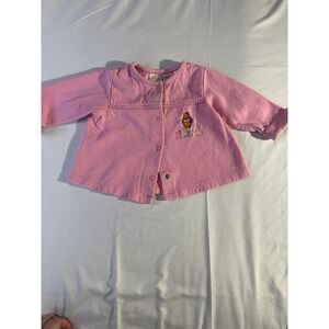 Disney Baby Pink Winnie the Pooh Embroidered Button Up Cardigan Newborn